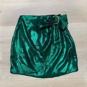 House of Harlow 1960 x REVOLVE | Emerald Green Satin Skirt